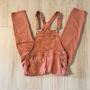 Salmon pink overalls